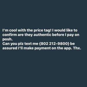 Meet your Posher, F I'm interested in the item I just liked. text me: 8022129800